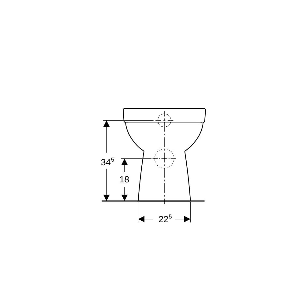 Geberit Renova Stand-WC Tiefspüler, Abgang horizontal, teilgeschlossene Form, Rimfre... GEBERIT-500480018 4025410637246 (Abb. 8)