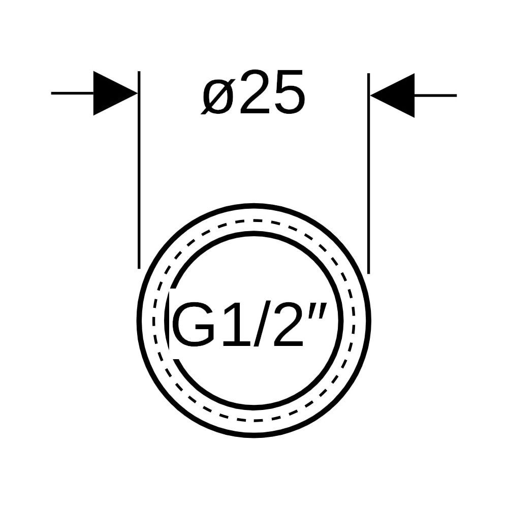Geberit Gewinderohr, G 1/2", 25mm AD, 1150mm L, Stahl, Verzinkt, 362857261... GEBERIT-362857261 4025416117285 (Abb. 9)