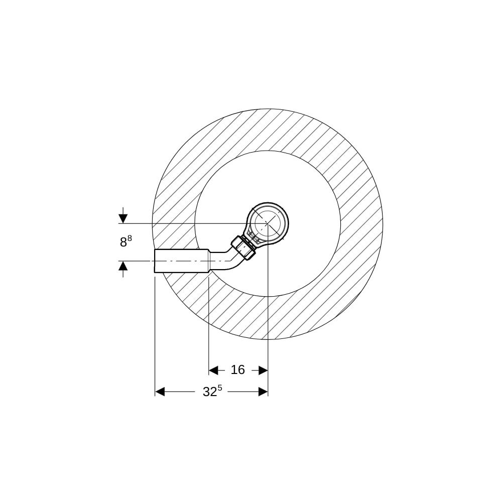 Geberit Duschwannenablauf d 52mm, Anschlussbogen, d 50mm... GEBERIT-150698001 4025416761020 (Abb. 6)