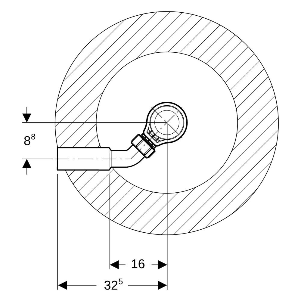 Geberit Duschwannenablauf, Ventilloch 52mm, Ablaufleistung 0,65l/s, Sperrwasserhöhe ... GEBERIT-150698001 4025416761020 (Abb. 9)