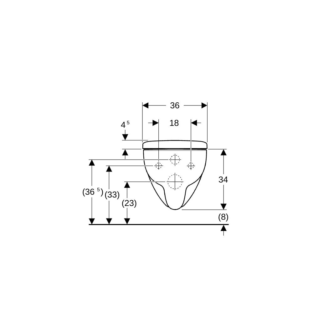 Geberit Renova Set Wand-WC Tiefspüler TurboFlush mit WC-Sitz T 54cm Absenkautomatik ... GEBERIT-503062001 4064746026096 (Abb. 5)