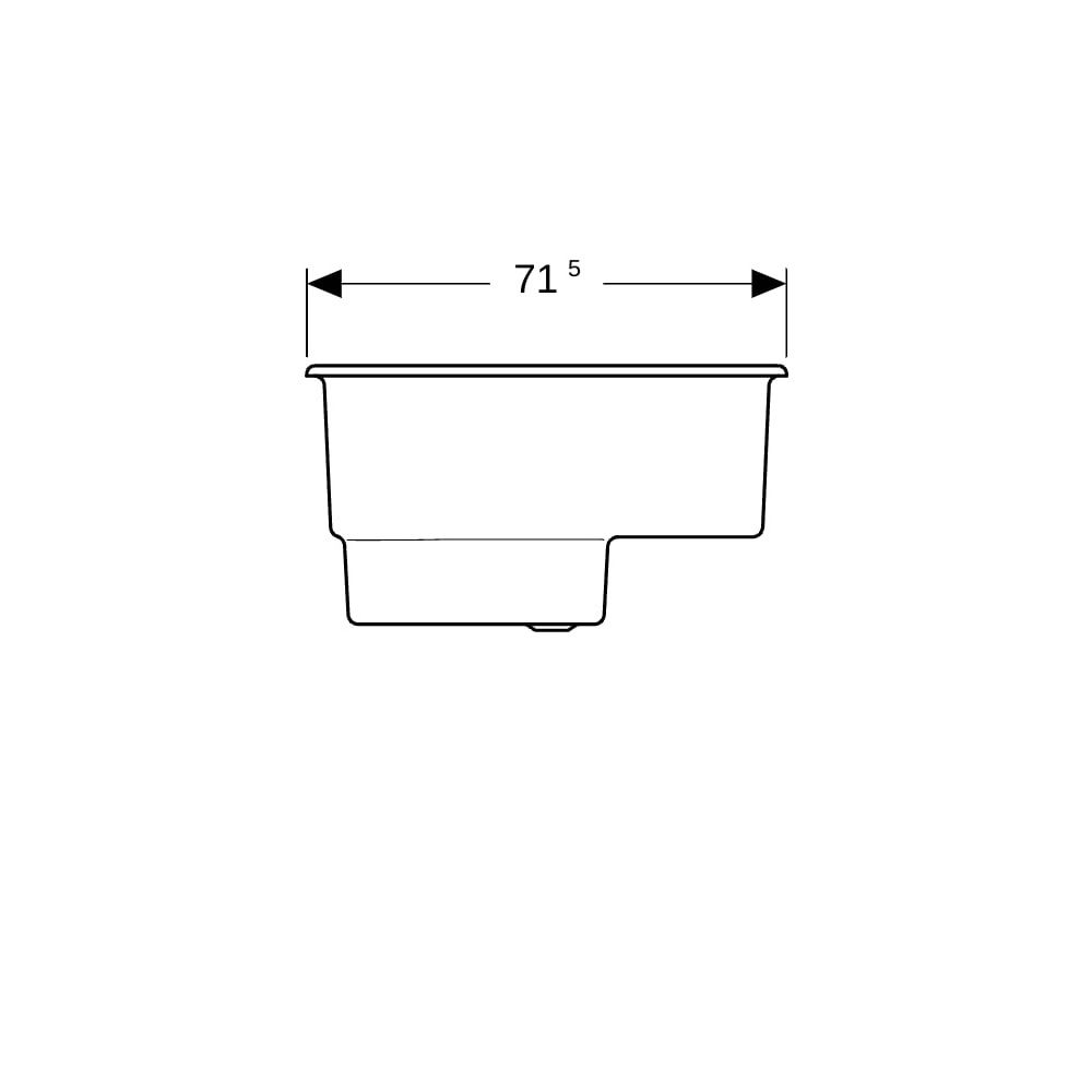 Geberit Bambini Sitzbadewanne Länge 71,5cm, Breite 46,5cm, Höhe 39,5cm, Alpinweiß... GEBERIT-407730016 4022009323863 (Abb. 8)