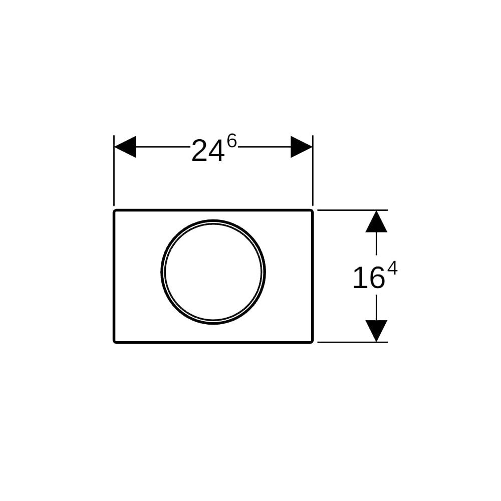 Geberit Sigma 10 Drückerplatte, für Spül-Stopp-Spülung Mattchrom lackiert, easy-to-c... GEBERIT-115758JQ5 4025410754080 (Abb. 7)