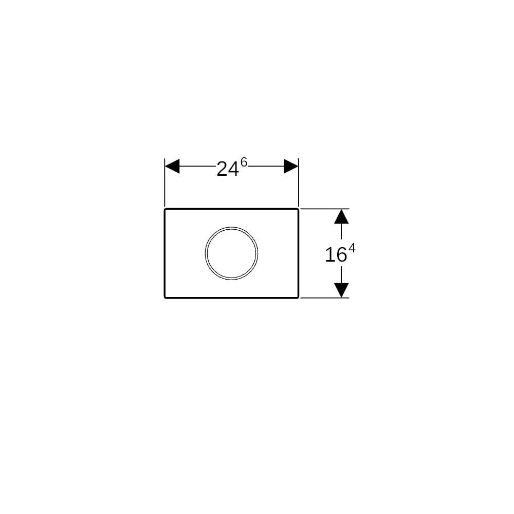 Geberit Sigma 10 WC-Steuerung elektronisch Netz, 2-Mengen-Auslösung, Edelstahl gebür... GEBERIT-115907SN6 4025410531162 (Abb. 6)
