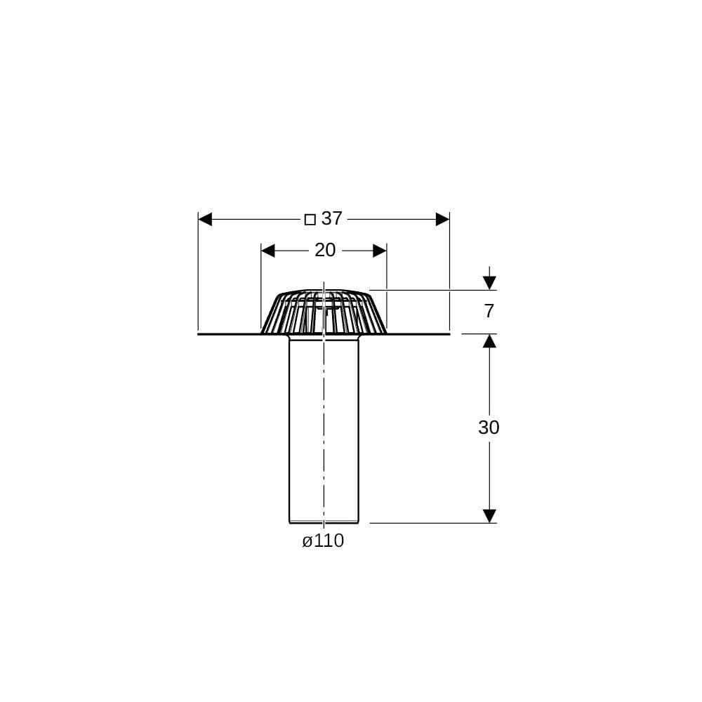 Geberit Dachwassereinlauf mit Anschlussblech Außendurchmesser 110mm... GEBERIT-359037001 4025416552826 (Abb. 5)