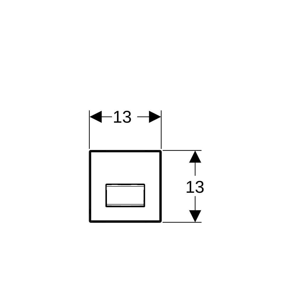 Geberit Typ 50 Drückerplatte Urinalsteuerung mit pneumatischer Spülauslösung, Rauchg... GEBERIT-116016SD5 4025416195450 (Abb. 6)