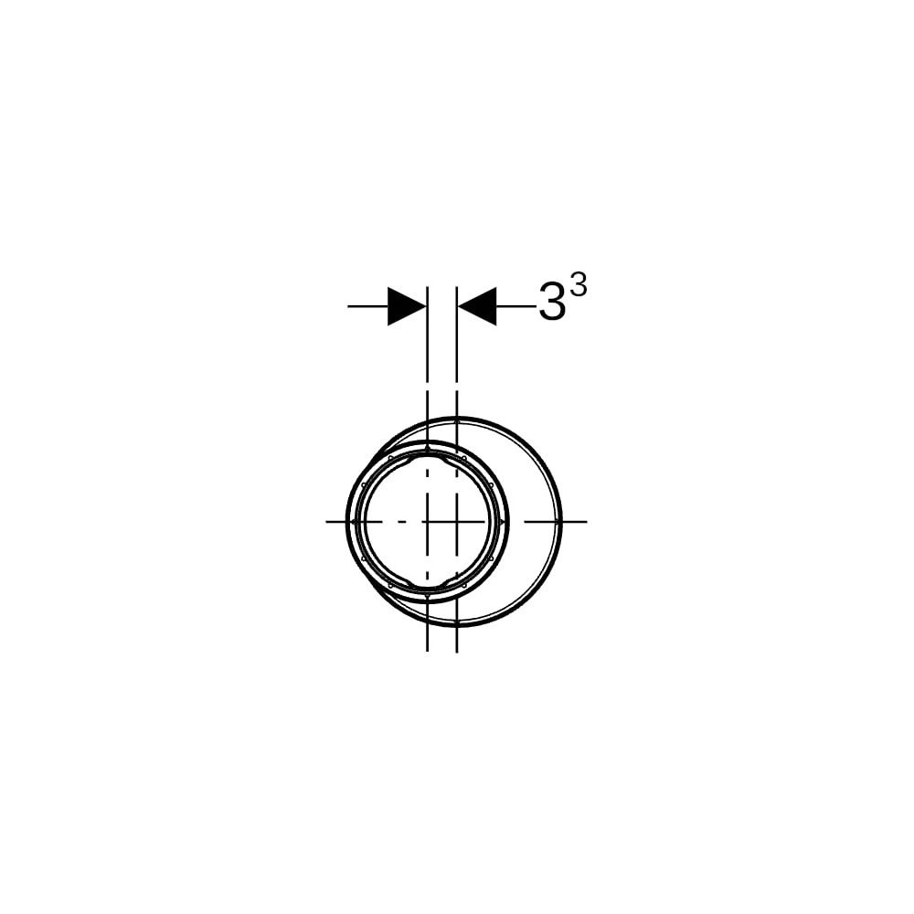 Geberit Silent-PP Reduktion exzentrisch Außendurchmesser 110mm, d1 40mm... GEBERIT-390571141 4025416937616 (Abb. 6)
