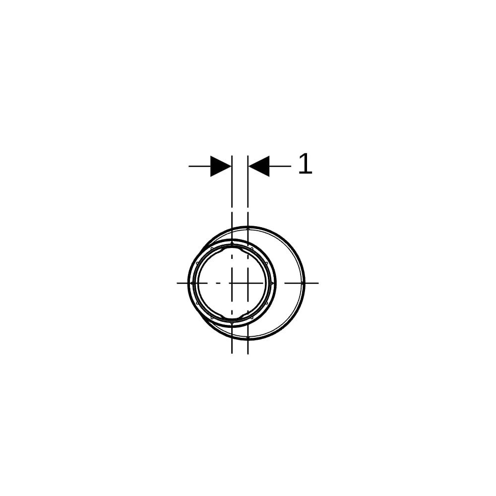 Geberit Silent-PP Reduktion exzentrisch Außendurchmesser 110mm, d1 90mm... GEBERIT-390574141 4025416937647 (Abb. 6)