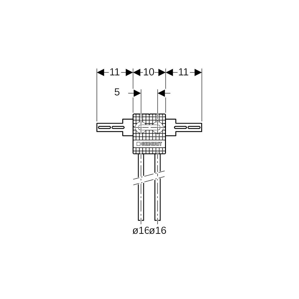 Geberit Typ Länge Anschlussbox PE-RT, Al, PE-RT, d 16mm, AD 5cm... GEBERIT-650233001 4025416228561 (Abb. 6)
