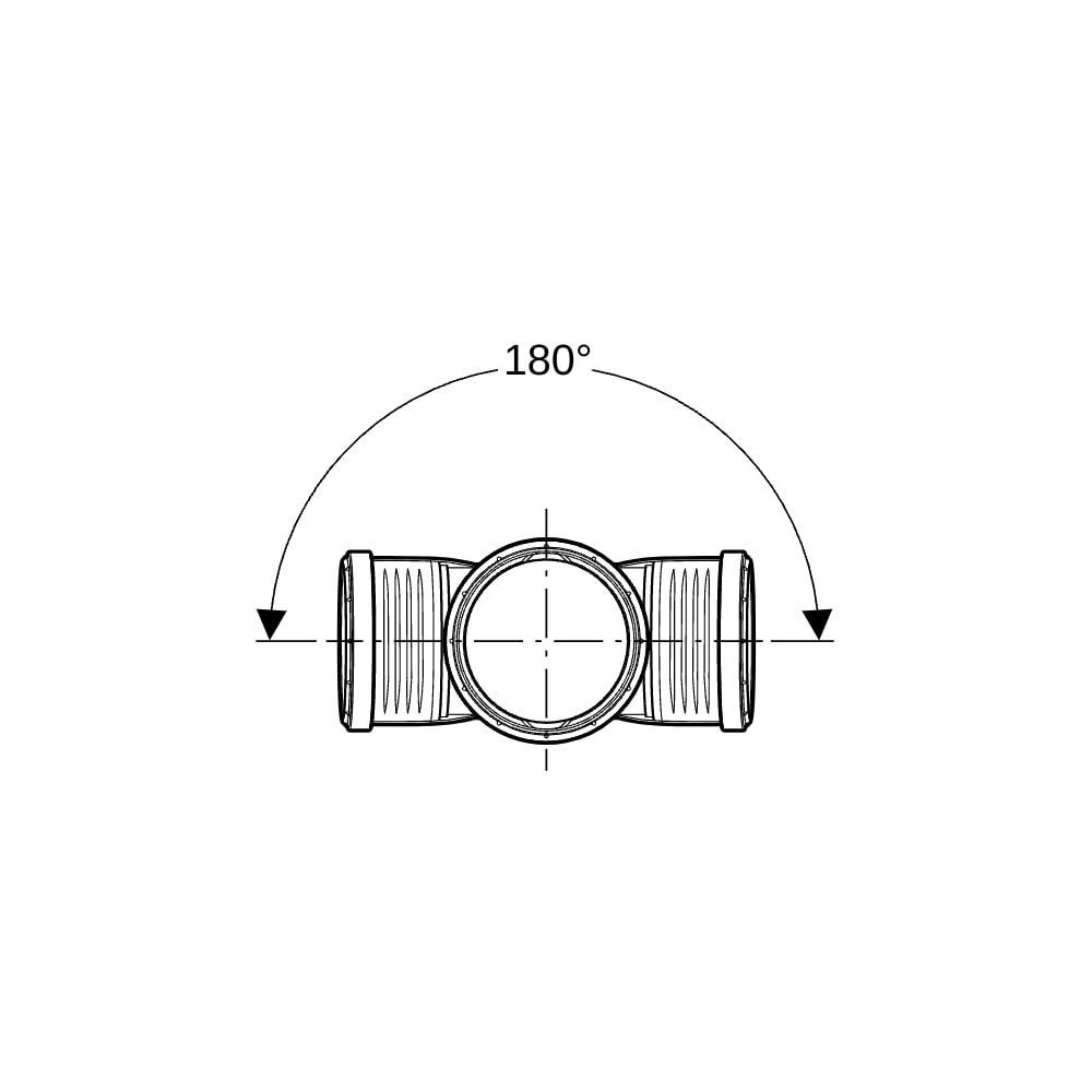Geberit Silent-PP Abzweig 87,5 Grad zweifach Außendurchmesser 125mm, d1 110mm... GEBERIT-390665141 4025416084730 (Abb. 6)