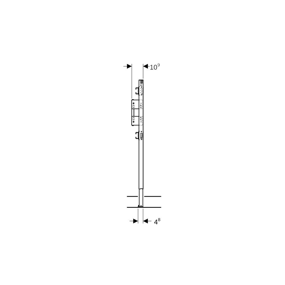 Geberit Duofix Element für Dusche, Badewanne 98-112cm, für Trockenbau, Wandarmatur U... GEBERIT-111780001 4025416333951 (Abb. 7)
