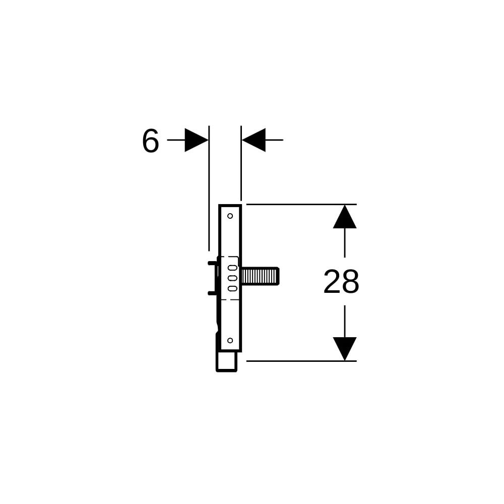 Geberit Duofix Traversenelement für Waschmaschine, Wandarmatur Aufputz, mit UP-Sipho... GEBERIT-111778002 4064746031151 (Abb. 5)