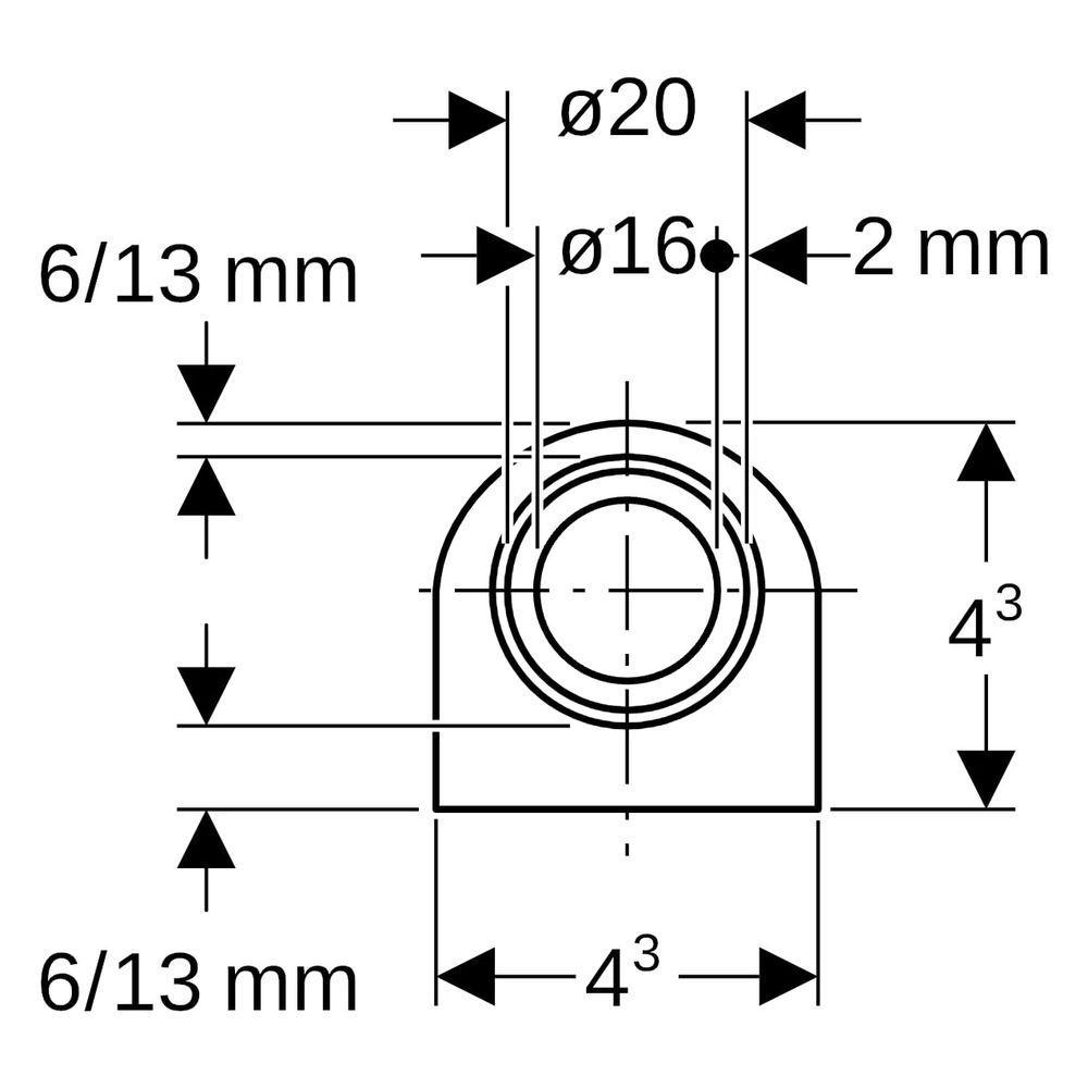 Geberit Systemrohr ML, Therm, exzentrisch vorgedämmt 13mm, D 20mm, Rollenware, Länge... GEBERIT-619181002 4064746035449 (Abb. 7)