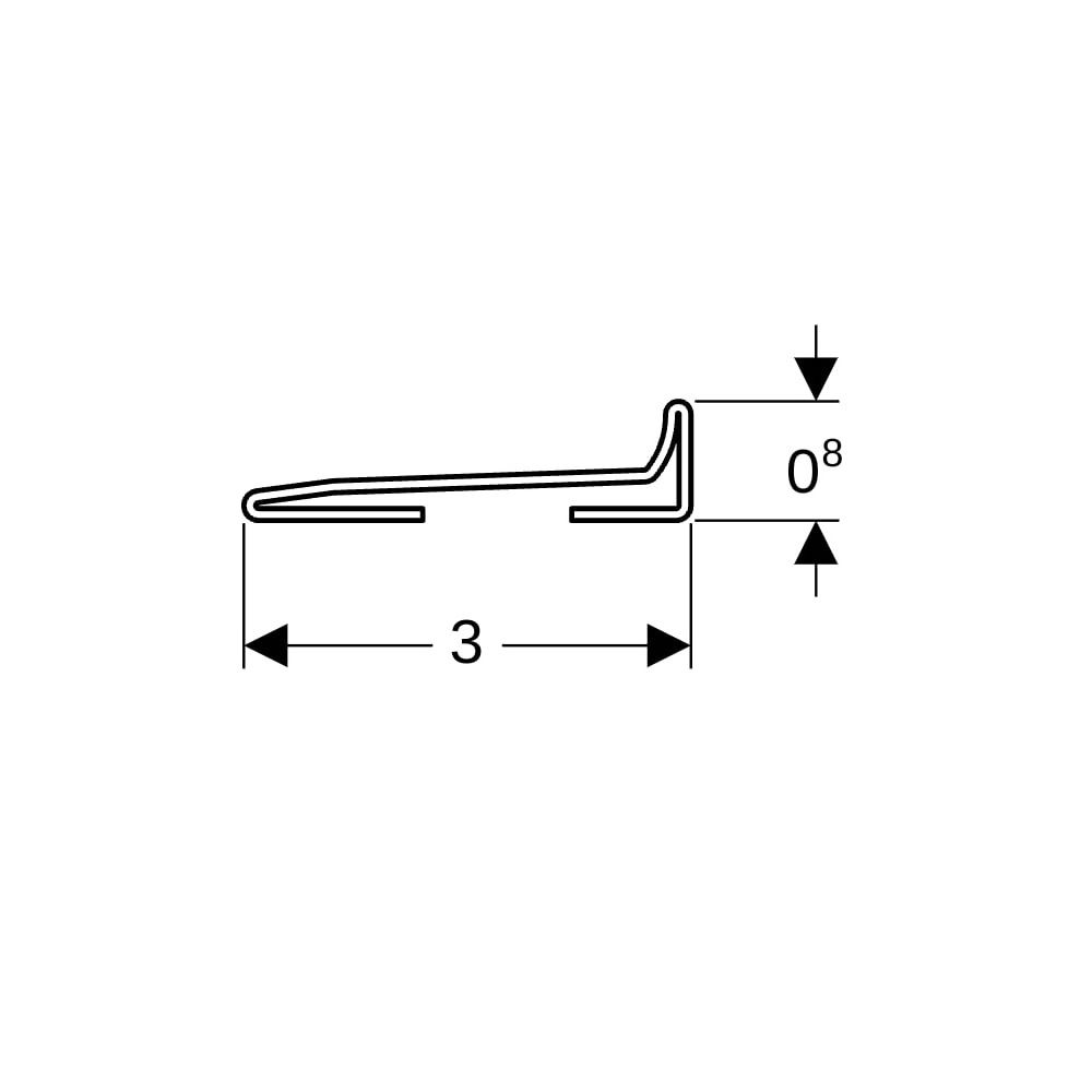Geberit Kollektorprofil für Wandablauf für Dusche Länge 150cm... GEBERIT-154341FW1 4025416499930 (Abb. 6)