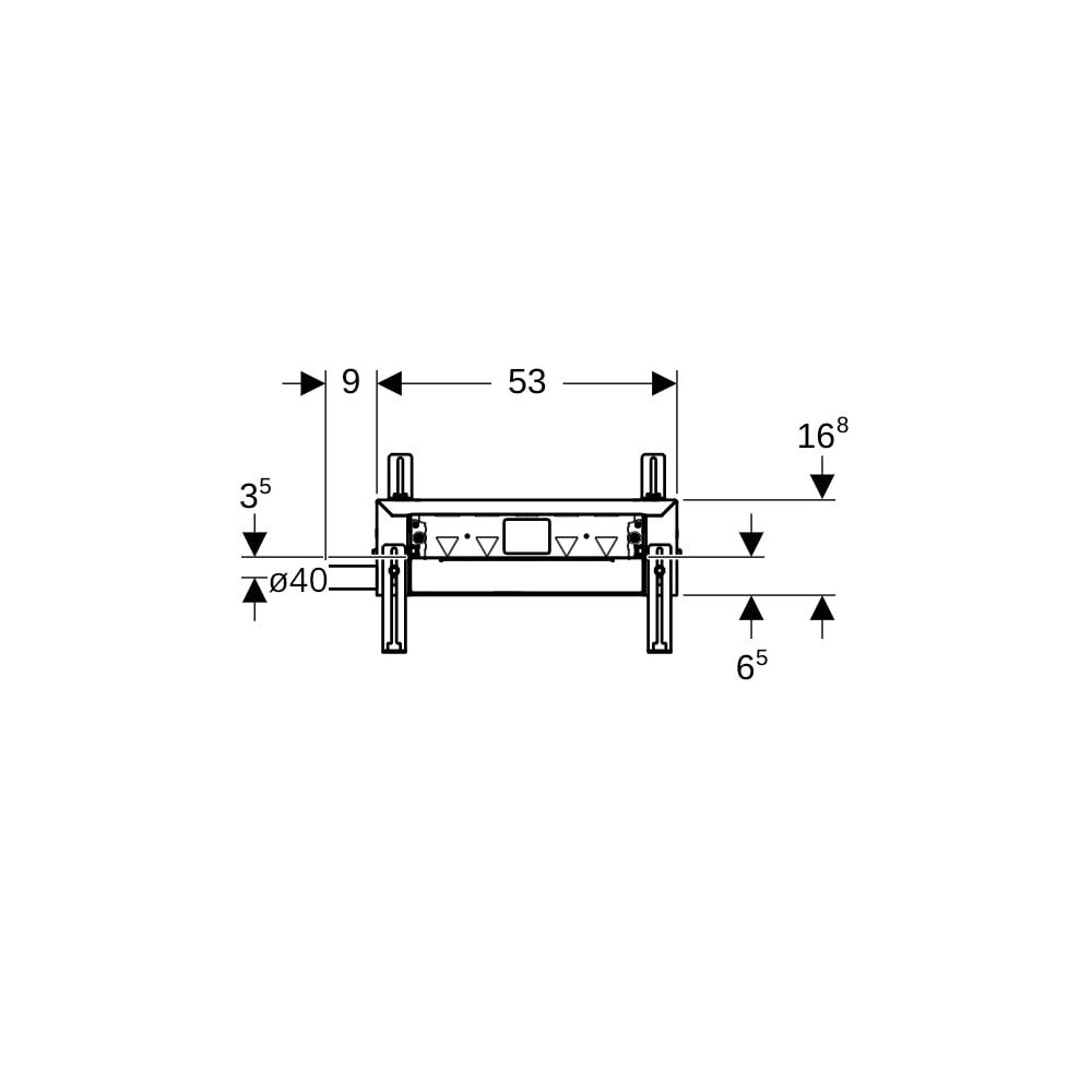 Geberit Kombifix Element für Dusche, mit Wandablauf, für Estrichhöhe am Einlauf 65-9... GEBERIT-457536001 4025416289036 (Abb. 8)