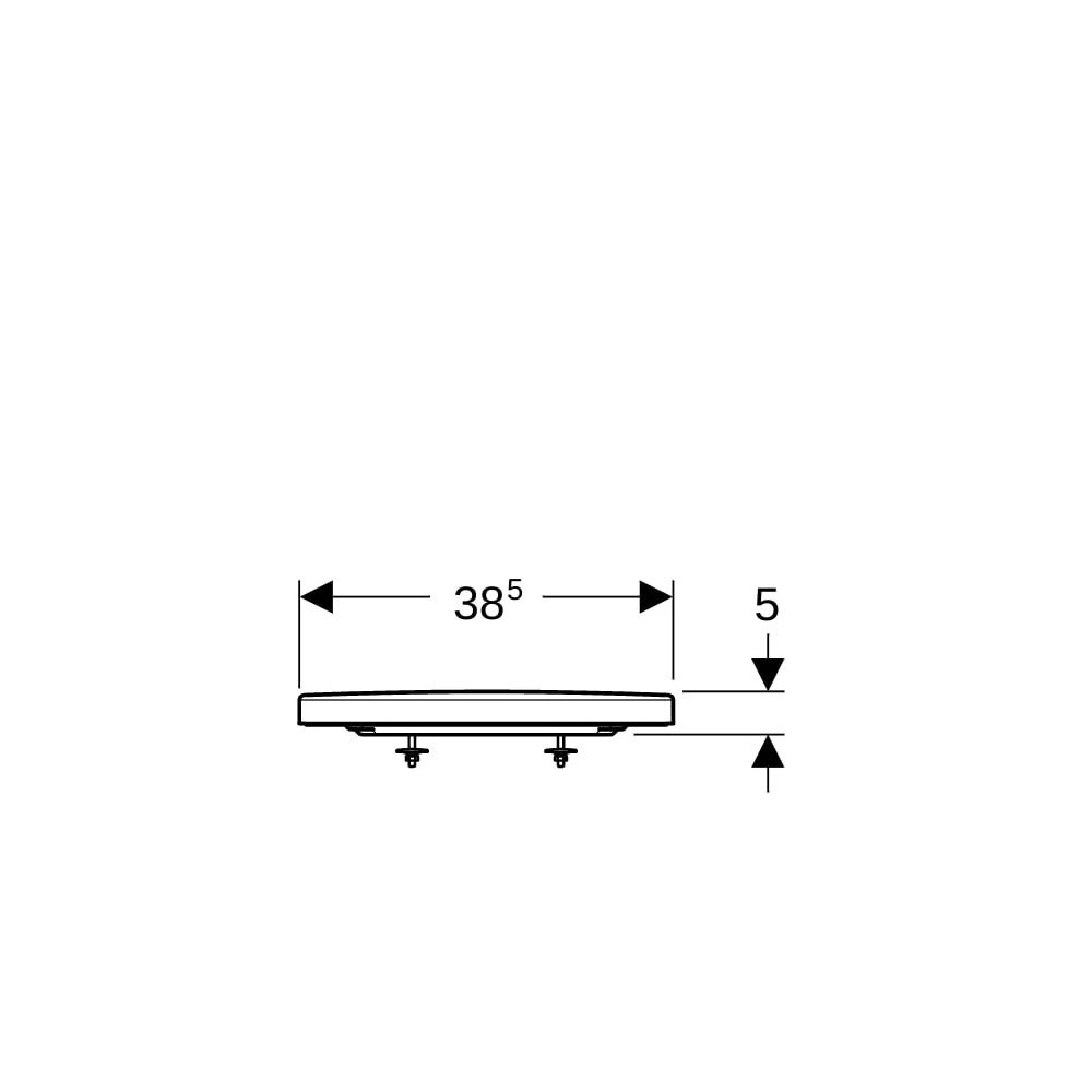 Geberit Preciosa WC-Sitz ohne Absenkautomatik, Weiß/glänzend... GEBERIT-571180000 4022009220117 (Abb. 6)
