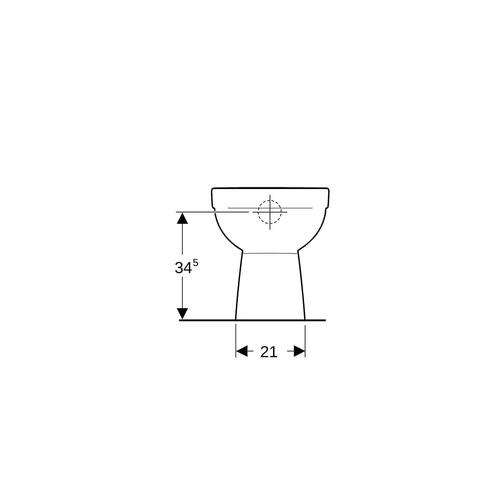 Geberit Renova Stand-WC Tiefspüler, Abgang vertikal, teilgeschlossene Form, Rimfree ... GEBERIT-500399012 4025410572998 (Abb. 8)