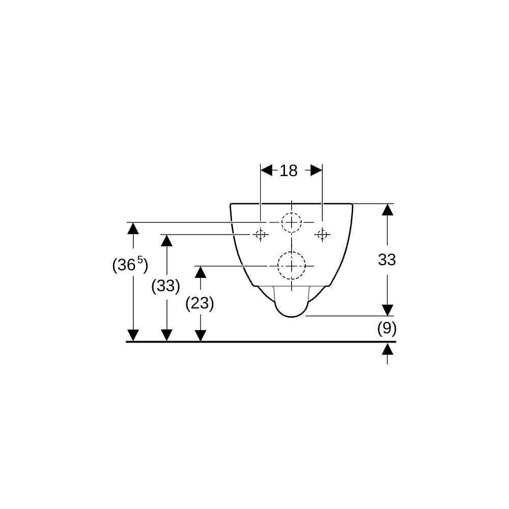 Geberit Renova Compact Wand-WC Tiefspüler, verkürzte Ausladung, geschlossene Form, R... GEBERIT-500377018 4025416560852 (Abb. 8)