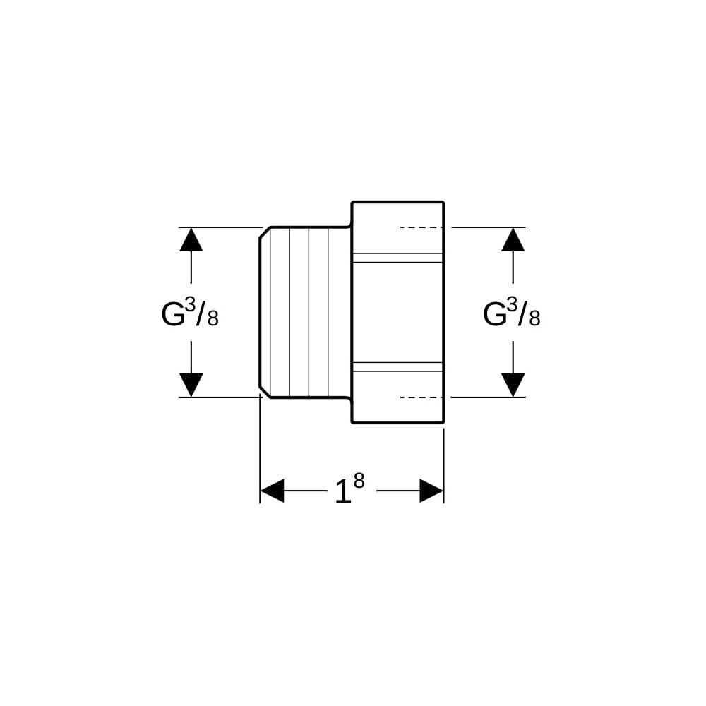 Geberit Übergang, AquaClean, flach dichtend auf radial dichtend, 242738001... GEBERIT-242738001 4025416176695 (Abb. 4)