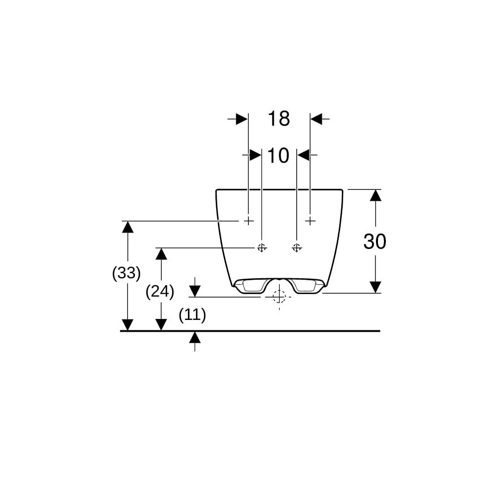 Geberit ONE Wandbidet geschlossene Form, Tiefe 54cm, Überlauf verdeckt, Weiß/KeraTec... GEBERIT-500690011 4025410715166 (Abb. 8)