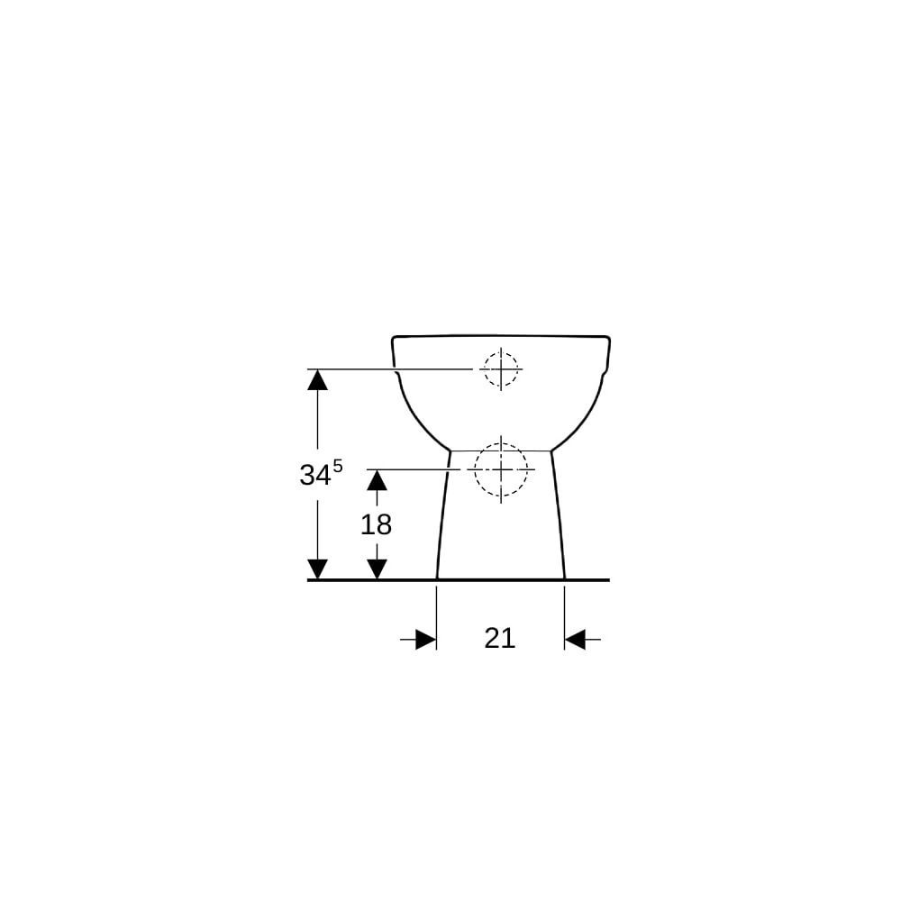 Geberit Renova Stand-WC Tiefspüler, Abgang horizontal, teilgeschlossene Form, Tiefe ... GEBERIT-500810012 4025410695826 (Abb. 8)