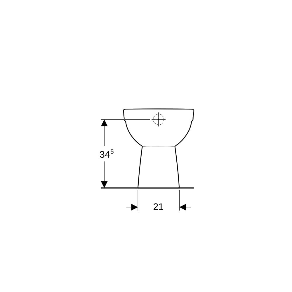 Geberit Renova Stand-WC Tiefspüler, Abgang vertikal, teilgeschlossene Form, Tiefe 53... GEBERIT-500811012 4025410695802 (Abb. 8)