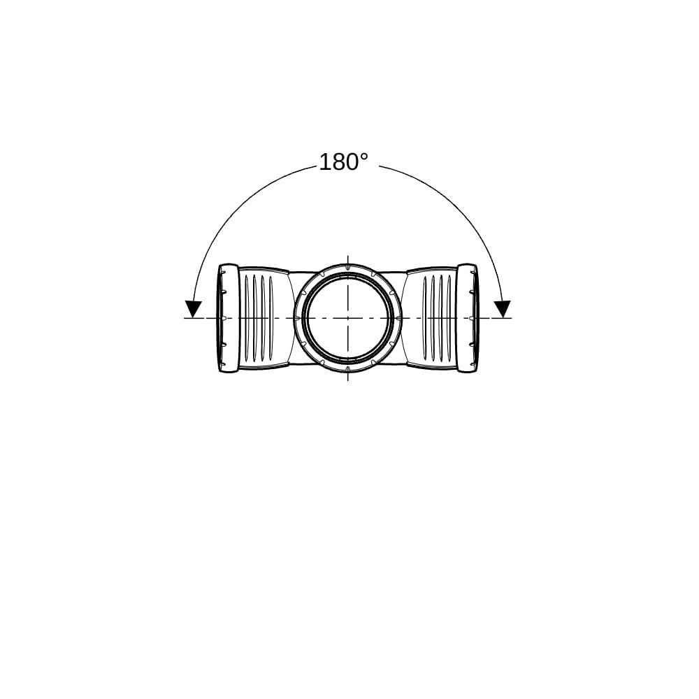 Geberit Silent-Pro Bogenabzweig 87,5 Grad zweifach d 90mm, d1 90mm, d2 90mm... GEBERIT-393466141 4025416454526 (Abb. 6)