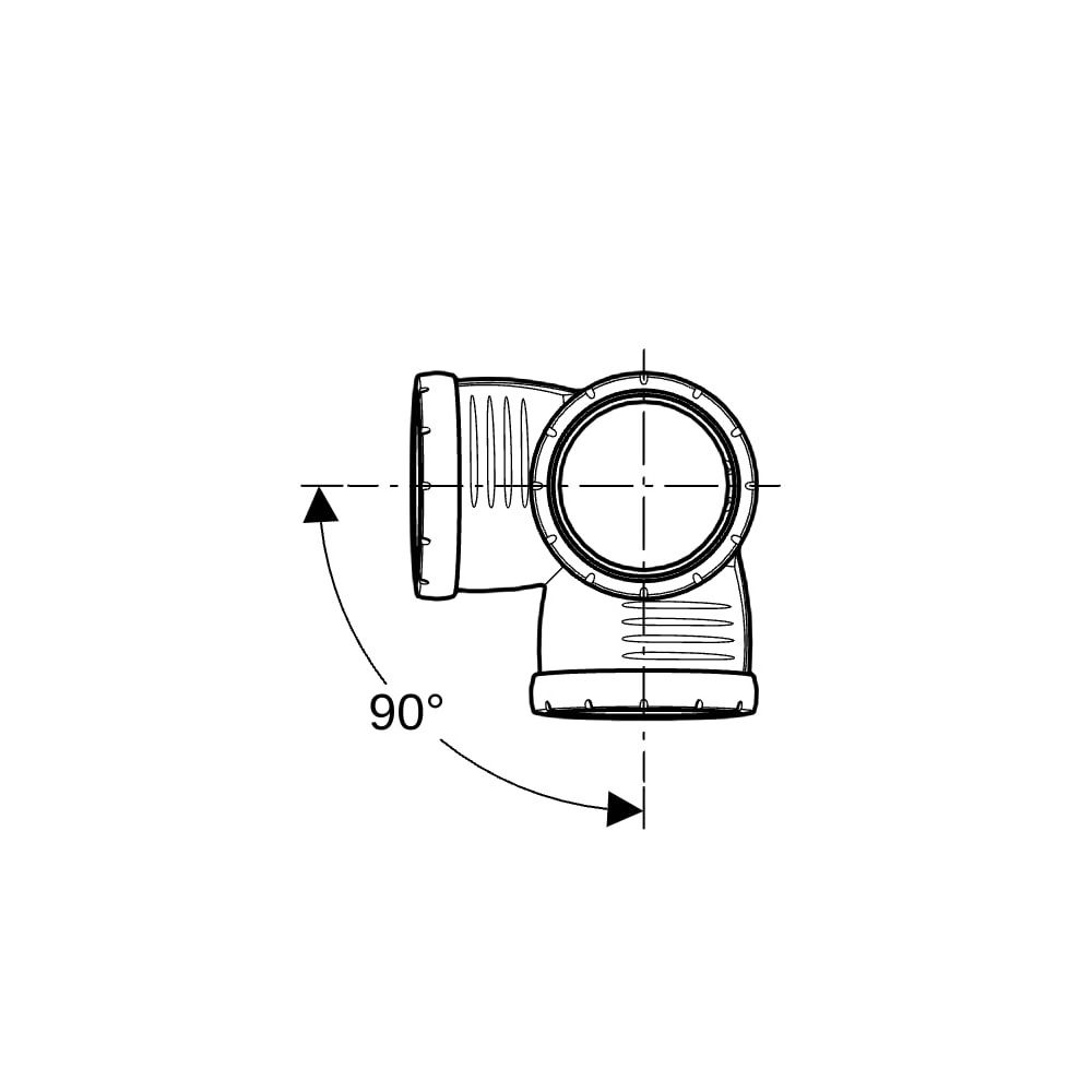 Geberit Silent-Pro Eckabzweig 87,5 Grad d 110mm, d1 110mm, d2 110mm... GEBERIT-393559141 4025416454397 (Abb. 6)