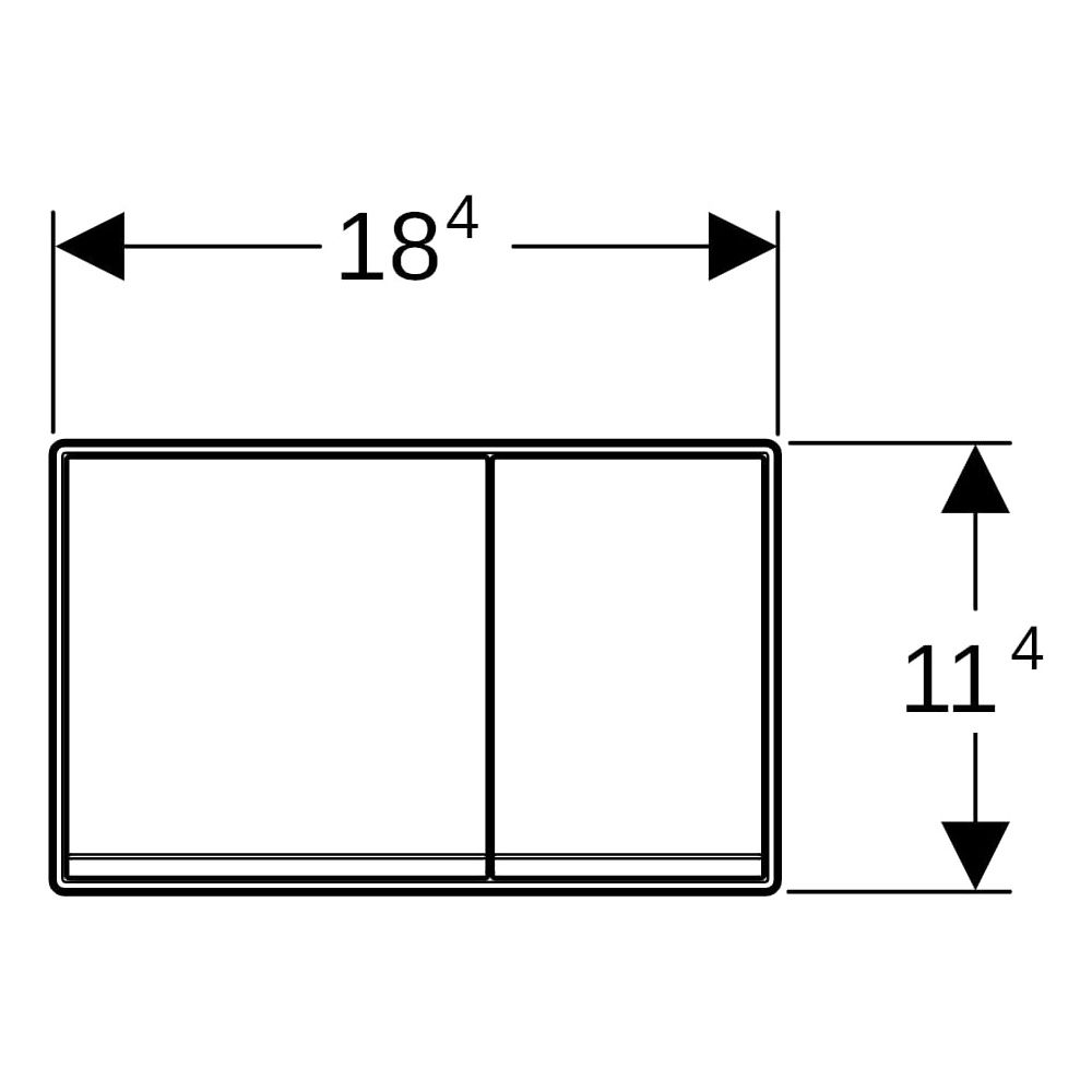 Geberit, Betätigungsplatte, Omega60, 2-Mengen-Spülung, 11,4x18,4x2,5cm, Zinkdruckgu... GEBERIT-115081JL1 4025410946911 (Abb. 11)