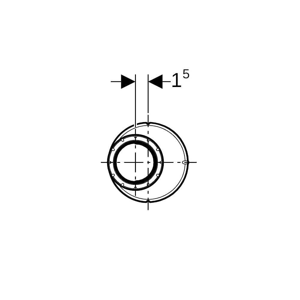 Geberit Silent-Pro Reduktion exzentrisch, d 90mm, d1 50mm... GEBERIT-393472141 4025416464846 (Abb. 6)