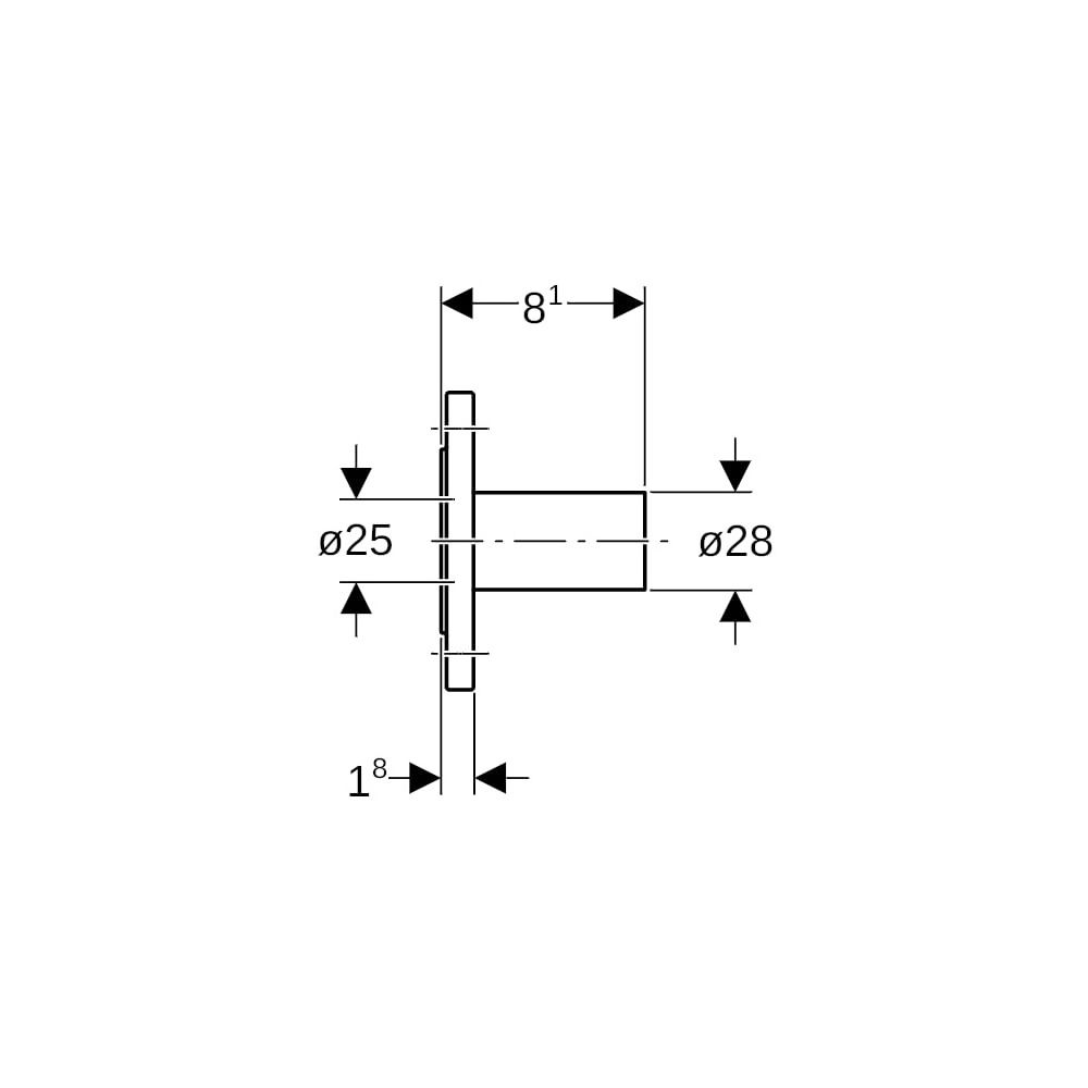 Geberit Mapress C-Stahl Flansch 10/16 bar, mit Einschubende Außendurchmesser 28mm, DN 25... GEBERIT-23785 4025410721181 (Abb. 6)