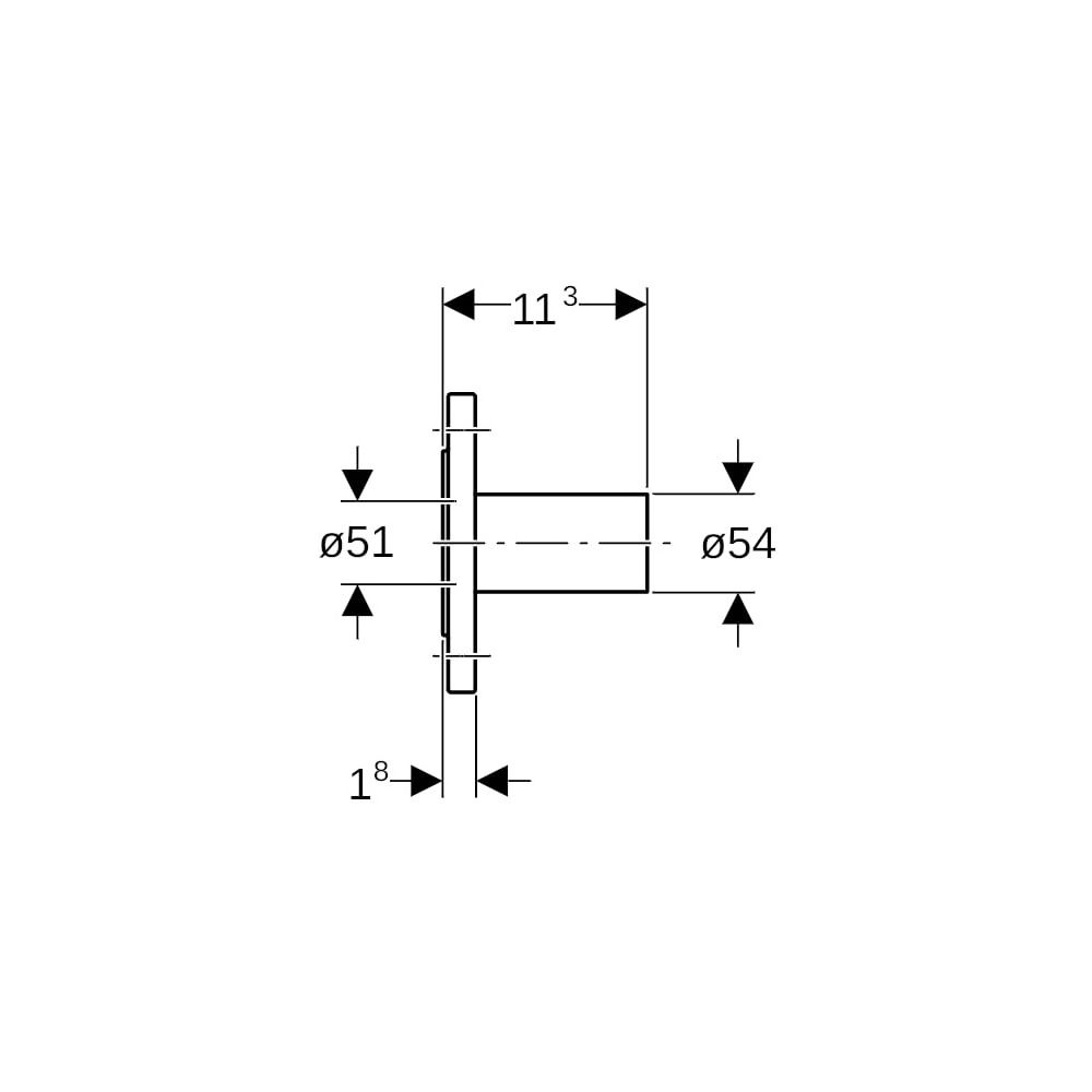 Geberit Mapress C-Stahl Flansch 10/16 bar, mit Einschubende Außendurchmesser 54mm, DN 50... GEBERIT-23788 4025410720801 (Abb. 6)