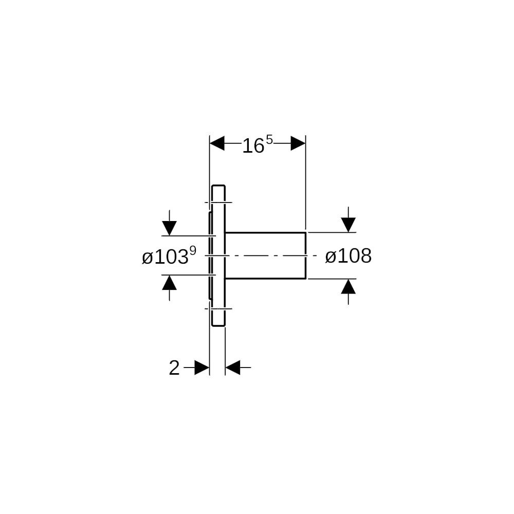 Geberit Mapress C-Stahl Flansch 10/16 bar, mit Einschubende Außendurchmesser 108mm, DN 1... GEBERIT-23791 4025410720573 (Abb. 7)