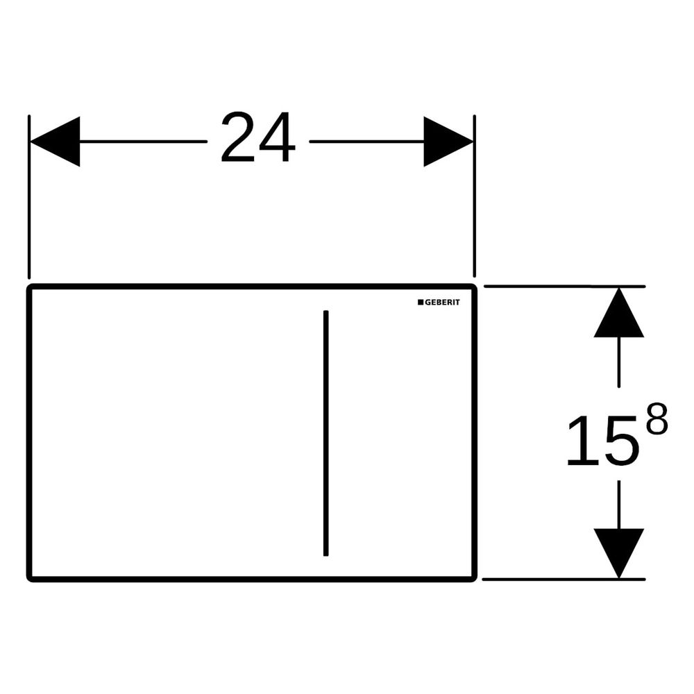 Geberit Betätigungsplatte für Sigma70, 2-Mengen-Spülung, Edelstahl gebürstet, 240x15... GEBERIT-242813FW1 4025416307365 (Abb. 8)
