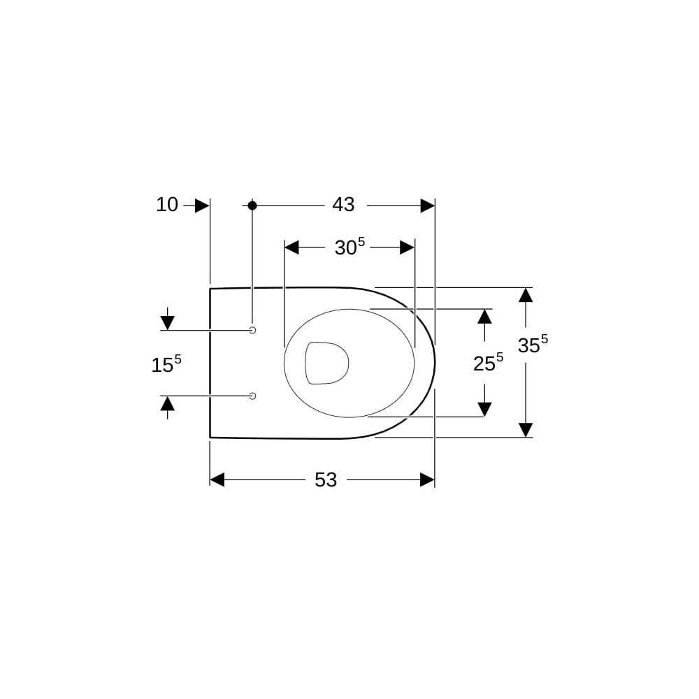 Geberit iCon Wand-WC Tiefspüler, geschlossene Form, Tiefe 53cm, Weiß/KeraTect... GEBERIT-204000600 4022009313475 (Abb. 7)