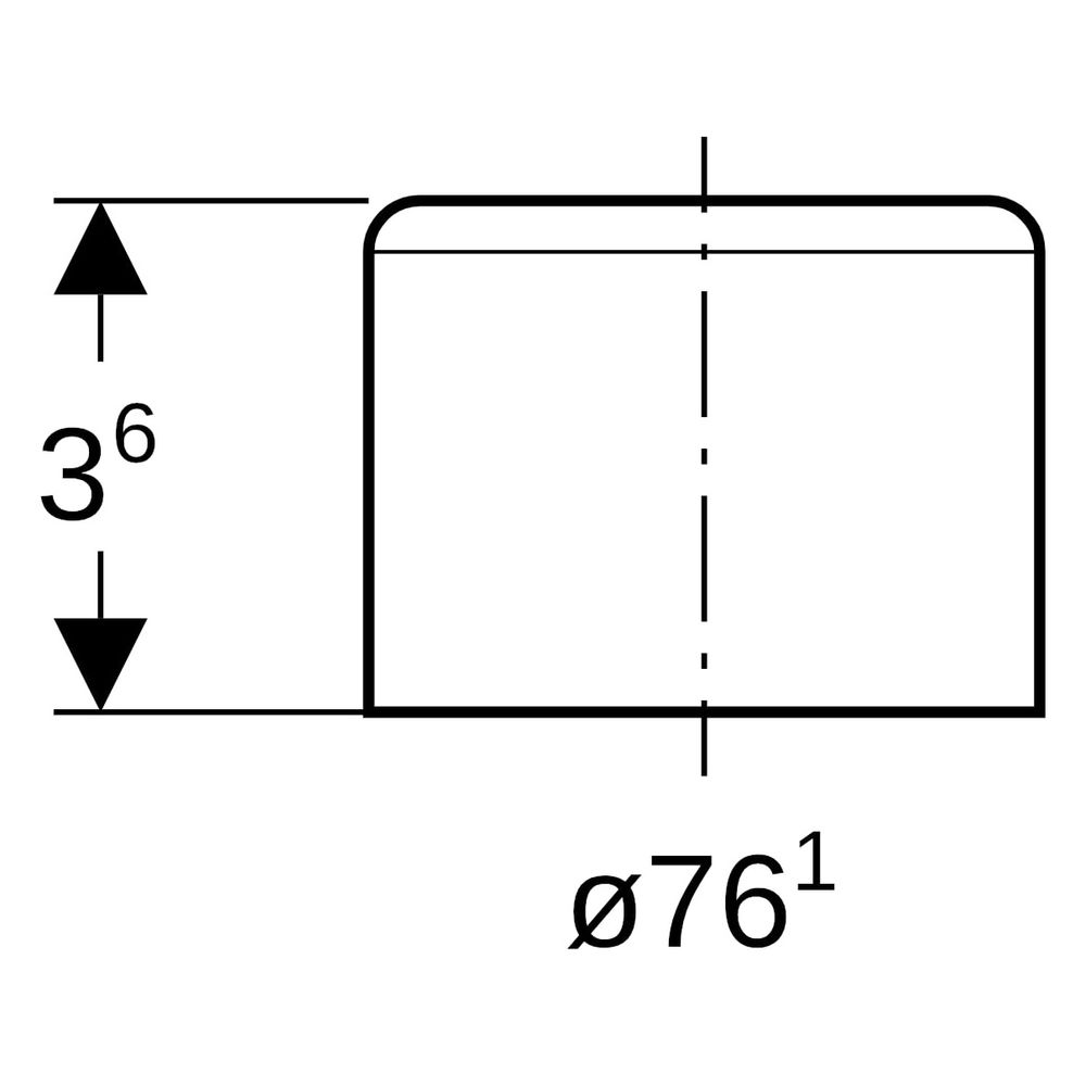 Geberit Mapress Schutzkappe für Rohrende, Außendurchmesser 76,1mm, Transparent... GEBERIT-16109 4025410735591 (Abb. 6)