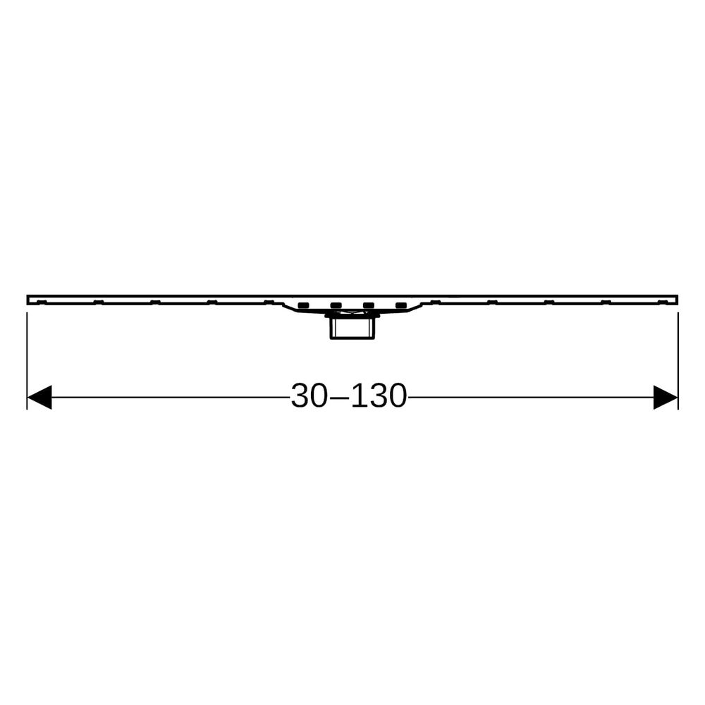Geberit CleanLine80 Duschrinne, Länge 30-130cm, Schwarzchrom/gebürstet, beschichtet... GEBERIT-154441QC1 4025410761750 (Abb. 15)