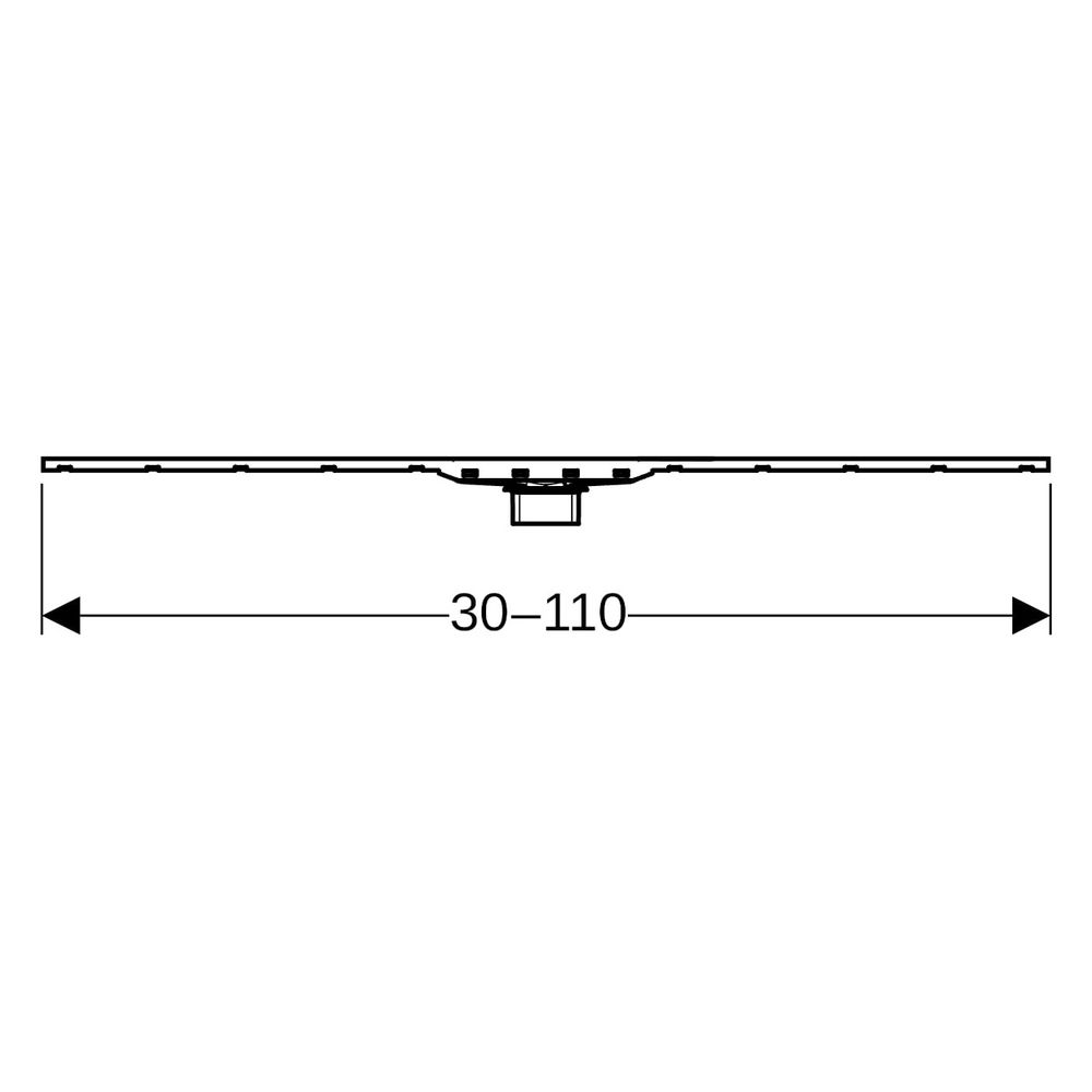 Geberit CleanLine80 Duschrinne Länge 30-110cm, Edelstahl poliert/gebürstet... GEBERIT-154442KS1 4064746039041 (Abb. 11)