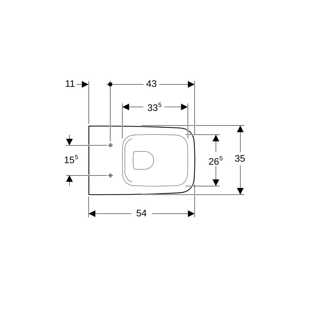 Geberit iCon Square Wand-WC Tiefspüler, geschlossene Form, Rimfree Tiefe 54cm, Weiß/... GEBERIT-201950600 4022009329490 (Abb. 7)