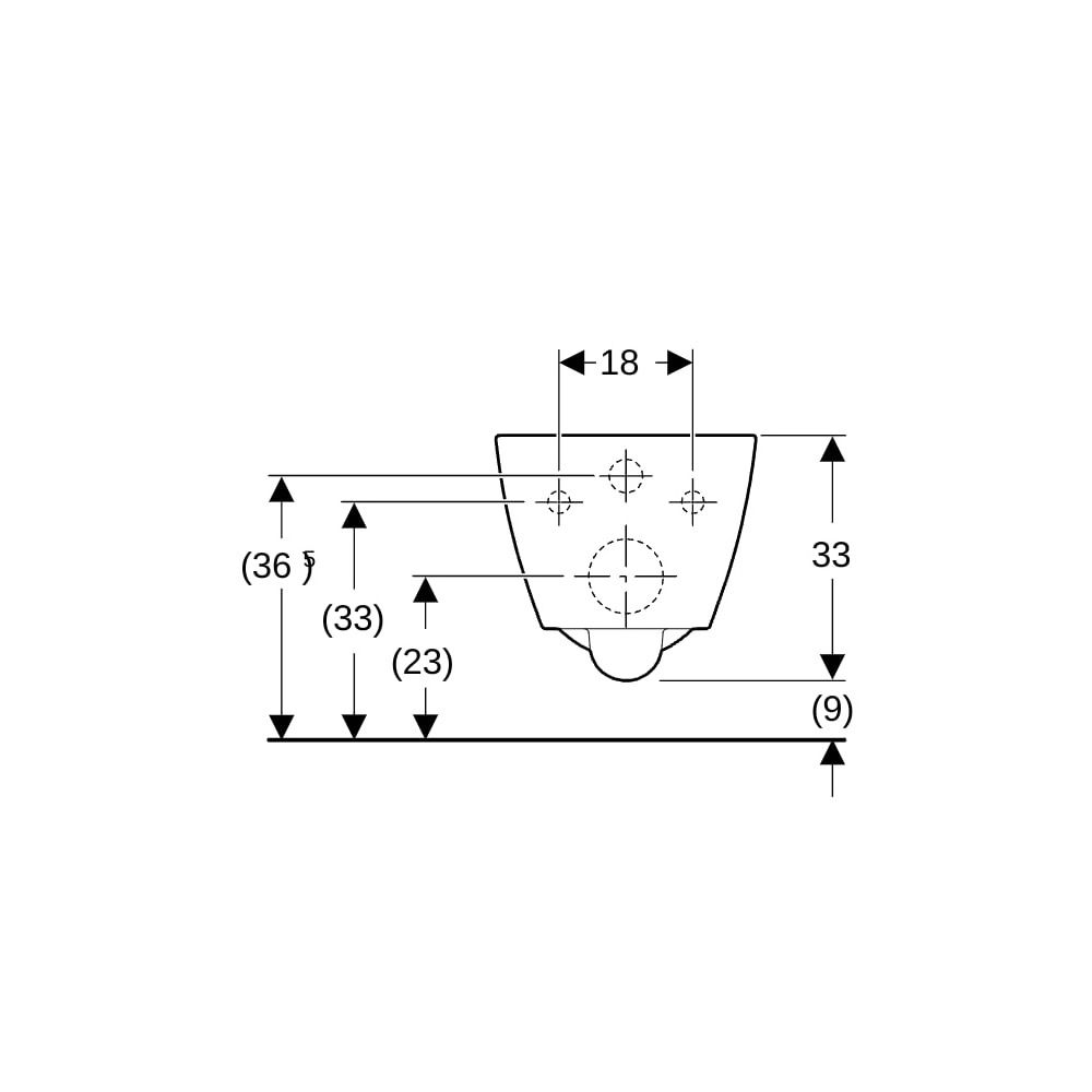 Geberit Smyle Square Wand-WC Tiefspüler Rimfree, Ausladung 49cm, KeraTect, Weiß... GEBERIT-500379018 4025416211884 (Abb. 8)