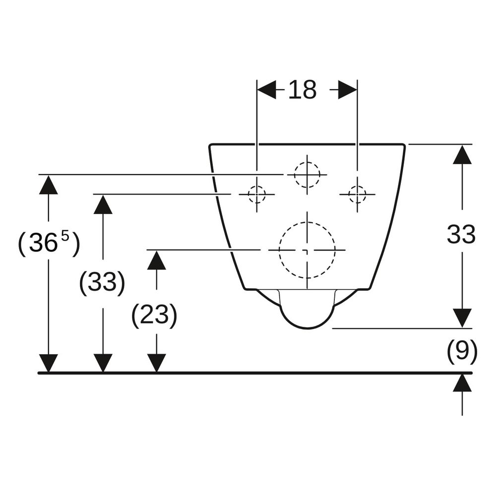 Geberit Smyle Square Wand-WC Tiefspüler Rimfree, Ausladung 49cm, KeraTect, Weiß... GEBERIT-500379018 4025416211884 (Abb. 12)