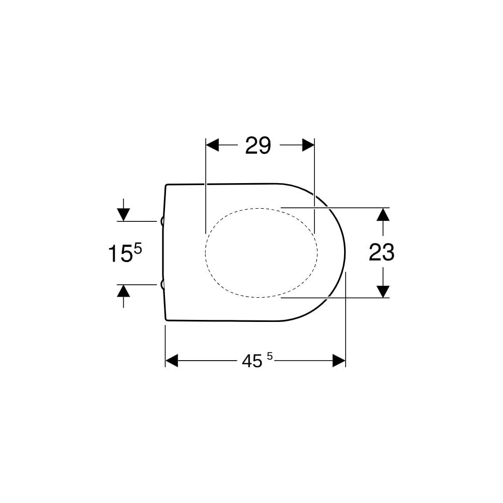 Geberit iCon WC-Sitz mit Absenkautomatik, ohne Quick-Release-Scharniere, Befestigung... GEBERIT-574130000 4022009306231 (Abb. 8)