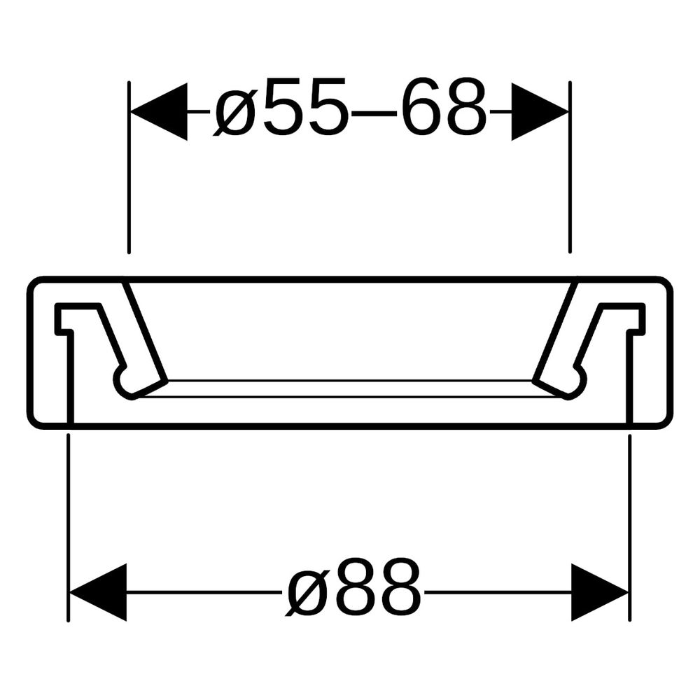 Geberit Manschette für Apparateanschlüsse, 55-68mm, 895589001... GEBERIT-895589001 4025416051510 (Abb. 7)