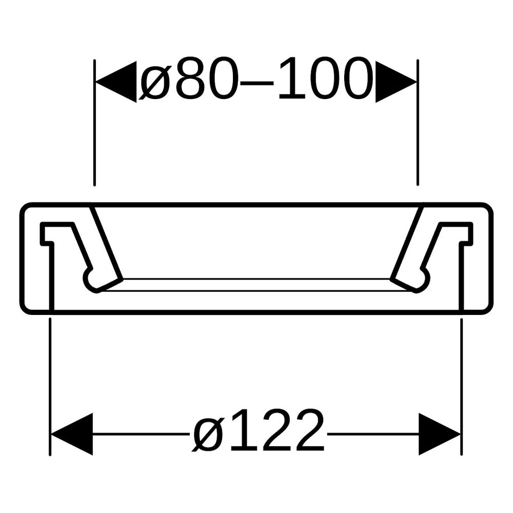 Geberit Manschette für Wandklosetts, EPDM, 80-100mm, 152424001... GEBERIT-152424001 4025416018766 (Abb. 7)