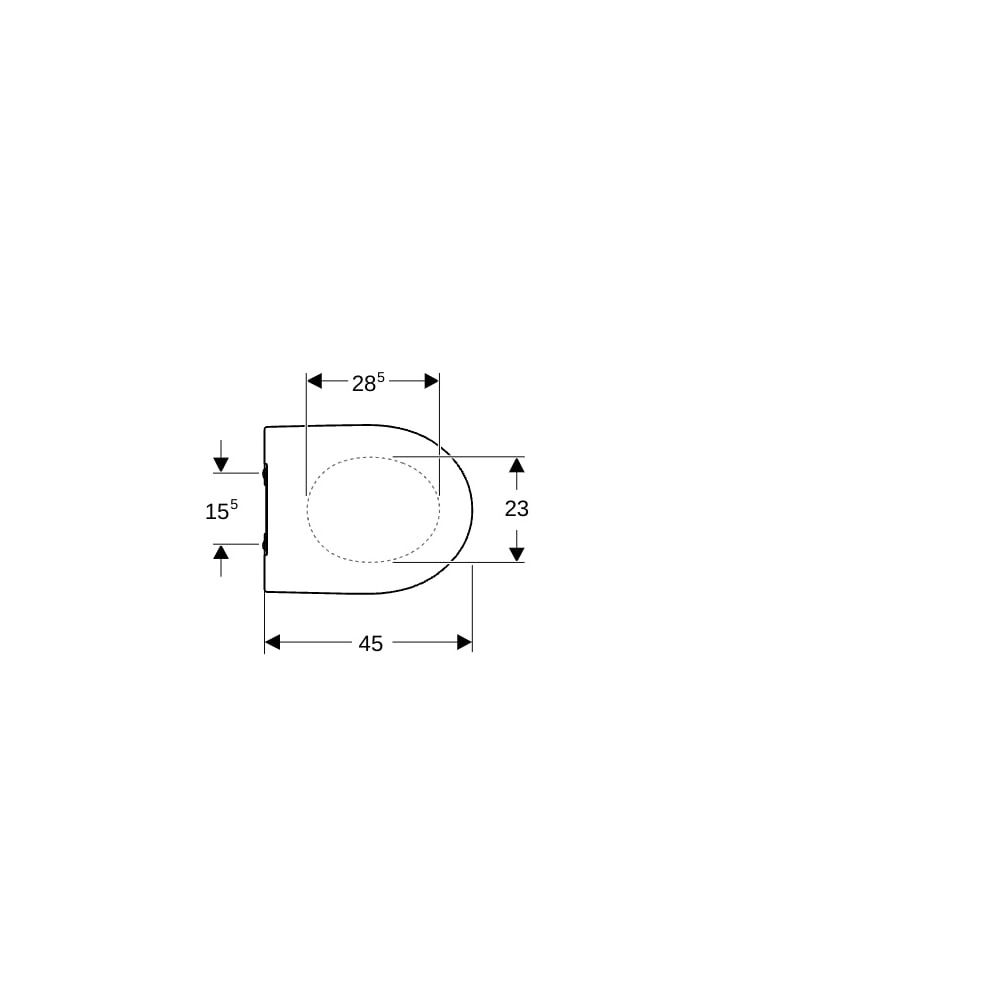 Geberit iCon WC-Sitz schmales Design mit Absenkautomatik, ohne Quick-Release-Scharni... GEBERIT-574950000 4022009343557 (Abb. 7)