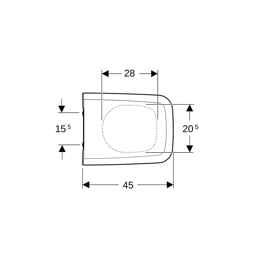 Geberit iCon Square WC-Sitz mit Absenkautomatik, ohne Quick-Release-Scharniere, Befe... GEBERIT-571910000 4022009327861 (Abb. 7)