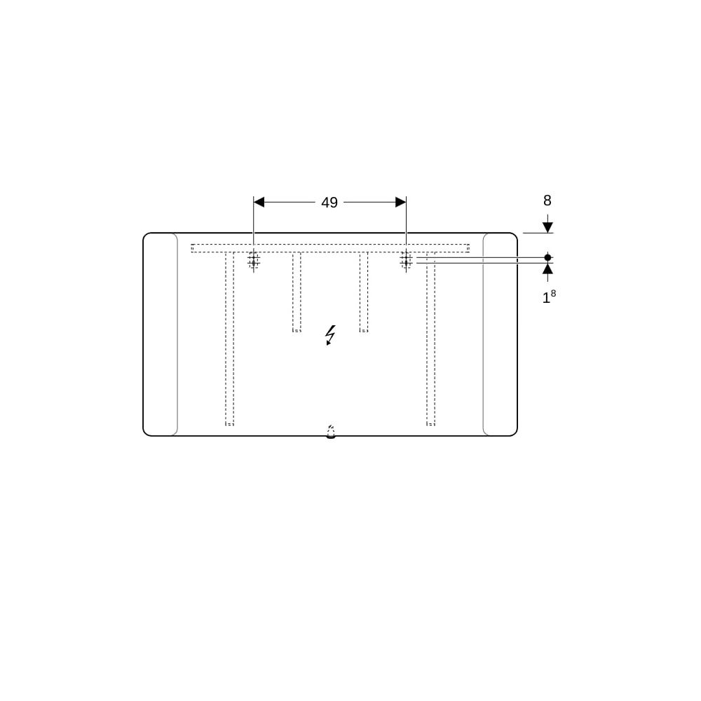 Geberit Option Square Lichtspiegel Beleuchtung beidseitig, Breite 120cm, Höhe 65cm, ... GEBERIT-819220000 4022009327632 (Abb. 9)