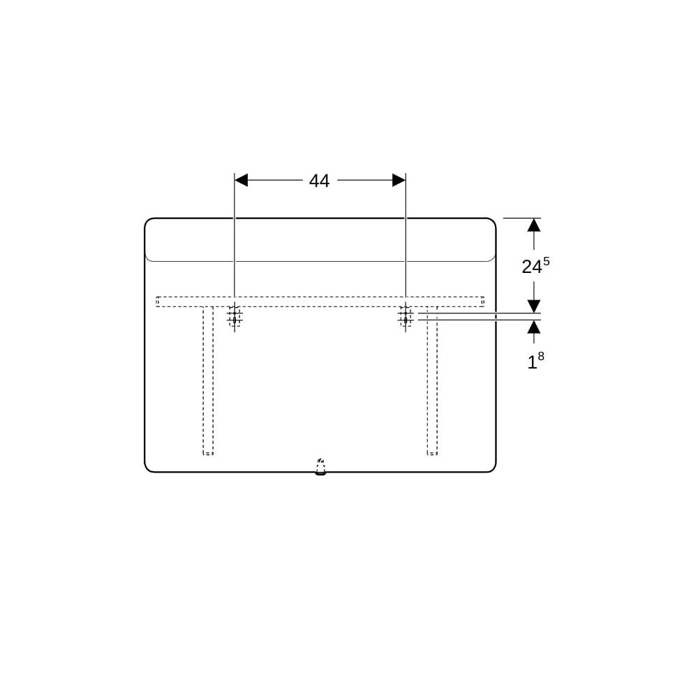 Geberit Option Square Lichtspiegel Beleuchtung oben, Breite 90cm, Höhe 65cm, Alumini... GEBERIT-819200000 4022009327625 (Abb. 9)