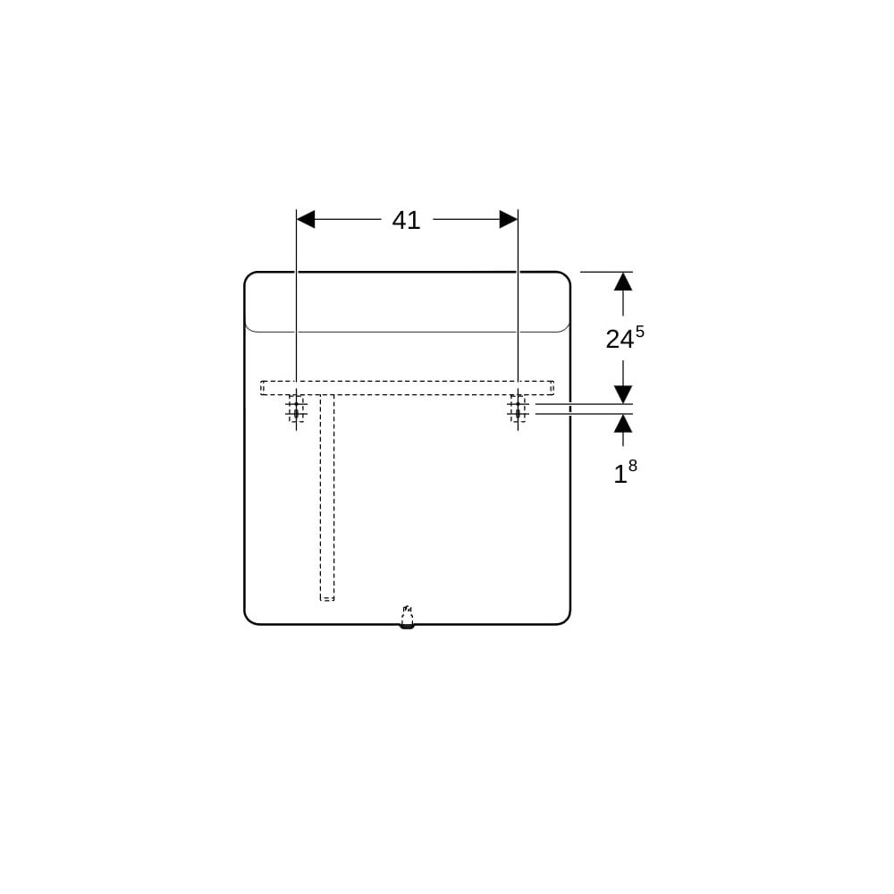 Geberit Option Square Lichtspiegel Beleuchtung oben, Breite 60cm, Höhe 65cm, Alumini... GEBERIT-819260000 4022009328042 (Abb. 9)