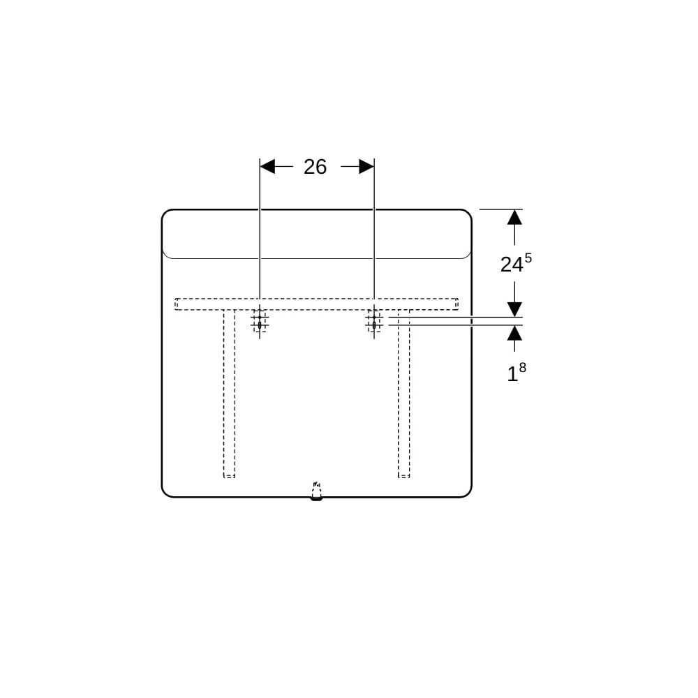 Geberit Option Square Lichtspiegel Beleuchtung oben, Breite 70cm, Höhe 65cm, Alumini... GEBERIT-819270000 4022009329995 (Abb. 9)